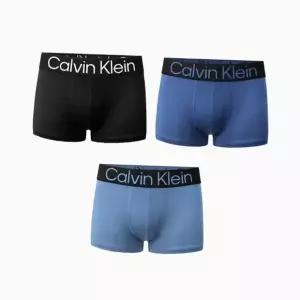 [Calvin Klein]UNDERWEAR CK 캘빈클라인 볼드로고 마이크로 스트레치 3팩 로우라이즈 트렁크 남성 팬티 ...