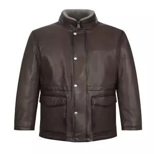 [페라로밀라노] (정가 2390000원) 남성 겨울 양털 탈착 이태리양가죽 구스다운 패딩토퍼 점퍼 AM0DLT401