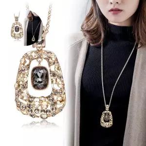 실버 골드 샹들리에 긴 롱 박스증정 패션 큰 목걸이