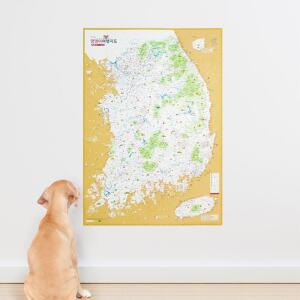 [2개구성] 댕댕이 +멍발자국 스티커 - 전국 반려견동반 애견용품 관광 우리나라 지도 여행 KWB9A491
