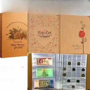 옛날 지폐 화폐앨범 취미 수집 단일 세계주화 보존 동전