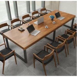 8인용식탁 10인용식탁 테이블 수입 롱테이블 순원목 대형 의자세트 원목 회의테이블 카페