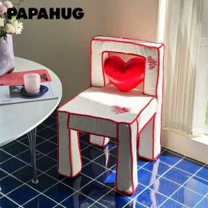 패브릭의자 컬러풀 특이한 2D 색깔 벨벳 미드 북유럽 컨셉 디자인 현관 귀여운