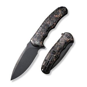 CIVIVI 접이식 포켓 나이프 - 프랙시스 플리퍼 라이너 나이프, 3 75인치 블랙 스톤워시 블레이드, 야외용 리버서블 클립 C803I