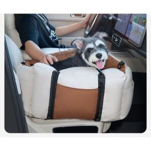 반려견 이동형 카시트 브라운 60X50X38CM 방석 분리형 강아지 애견 소파베드 쿠션 베이지