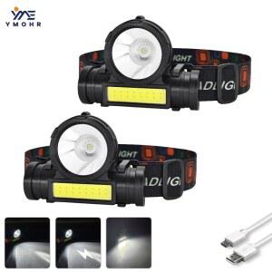 미니 램프 낚시 18650 야외 방수 LED 헤드라이트 헤드 고출력 배터리 라이트 액세서리 토치 캡 충전식