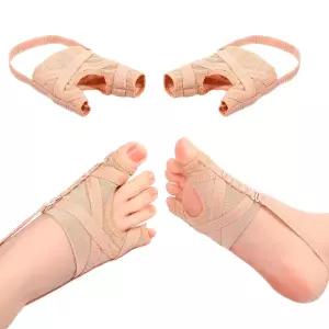 여성과 남성을 위한 JEYAO 2PCS 부니온 교정기 엄지와 리틀 발가락 할룩 양말 분리 (왼쪽)