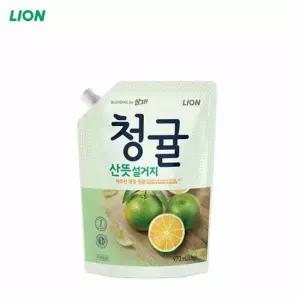 참그린 청귤 산뜻설거지 주방세제 1kg 리필 1EA 설거 고농축 주방세정제 다용도세제