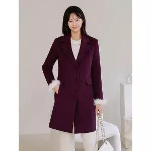 [하프클럽/] 여성 겨울 울 블렌딩 빅사이즈 정장 롱 자켓 코트 40-50대 미시