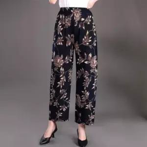 여성 여름 패턴 밴딩 8부 쿨 팬츠 아이스 시원한 냉감바지 바지 여름 면 스판 시원한 쿨링