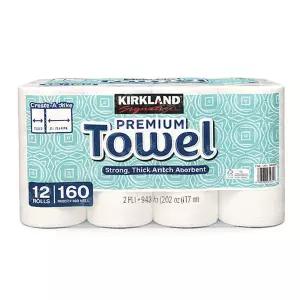 커클랜드 종이타월 160매 X 12롤(2겹)