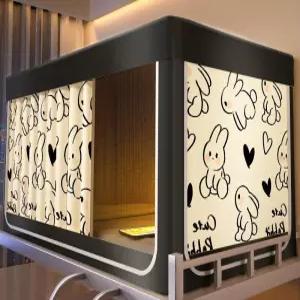 침대 난방텐트 2층 1인용 기숙사용 원터치 커튼 실내