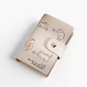 캐릭터 카드 지갑 귀여운 동물 일러스트 수납형 슬림 포켓용 대용량