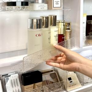 가림막 가벽 공간분리 아크릴 수납함 욕실 스타일 간편 설치 투명 마스크 거울 안