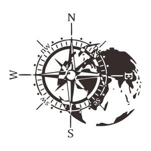 보수 부분 땜빵 찢어진  디자인 산 모험가 나침반 자동차 스티커지도 장식 캠핑카 RV 먼지 자전거 후드 비