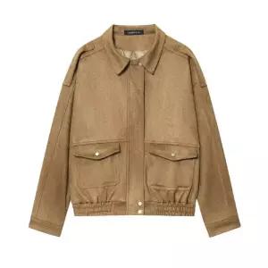 여자재킷 테일러드 추동 스웨이드 질감 항공점퍼 점퍼 원템4