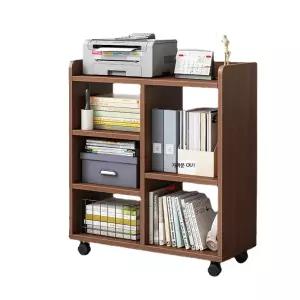 책꽂이트롤리 북 이동식 선반 카트 원목 작은 책꽂이 정리 수납장 책장