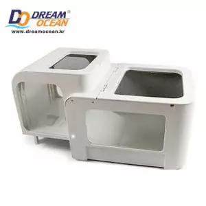 랩타일스플릿탱크 L(화이트) 거북이 어항 수조 사육장 거북이집 반수생 바다거북 어항