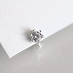 Silver925) Mini cubic ring earring 실버 심플 화려한