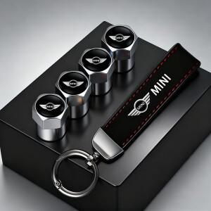 자동차 타이어 휠 밸브 캡 커버 스웨이드 키 체인 링 키홀더 미니 웍스 원 쿠퍼 JCW R60 R59 R55 R53 R52 R