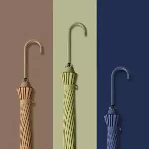 튼튼한 여름 장우산 자동우산 골프 파스텔 11컬러 고급우산 16K 런던-WFINPVB