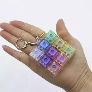 키캡키링 키보드 자판기 키링 9구 LED 딸깍이 버튼 클릭커 가방 액세서리