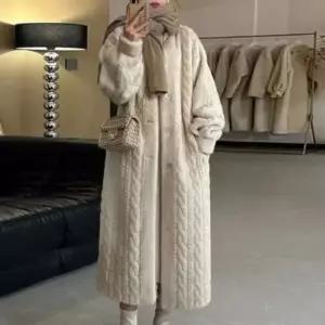 에코퍼코트퍼코트여성겨울롱인조모피