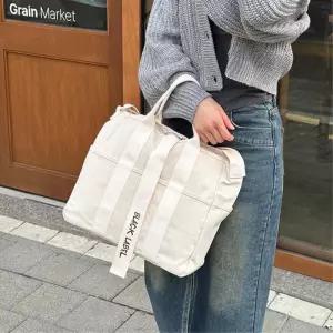 캔버스토트백 에코손가방 숄더크로스겸용 보조가방
