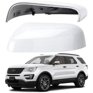 로일렌 운전석 사이드 미러 커버 교체 - 포드 익스플로러 2016 2017 2018 2019 왼쪽 커버, 리어 뷰 캡 액세서리 화이트