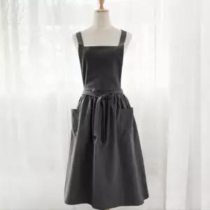 플라워샵 앞치마 린넨원피스 주방 학원 작업복 바리스타 원예 LWFK3CNT