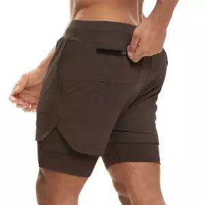 쌍문상회 남자 헬스 러닝 레깅스 반바지 핸드폰 주머니 숏팬츠