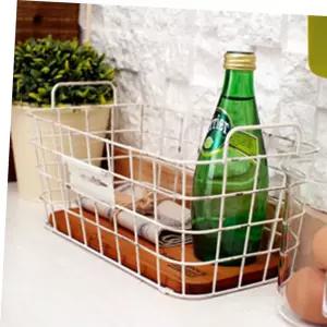 다용도 철제 바스켓 간식 바구니 식탁 위 정리 소품