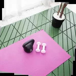 현관발판 바닥발판마루 조립식 데크타일 베란다타일 사선형18개