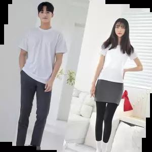 교복흰티 교복몰 라인핏 화이트 티셔츠 흰티 면티