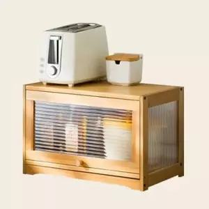 주방 그릇 정리 플립도어 원목 미니 수납장 1단 소형 주방선반 그릇장 접시정리대