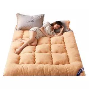 침대토퍼 꿀잠 두꺼운 요 싱글토퍼 접이식 양털 100x200cm 폭신한 바닥이불 매트리스