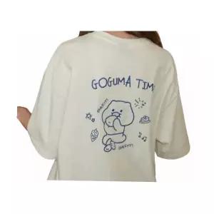 [매장정품] CPGN STUDIO [CPGN X 카카오프렌즈] 스위트 춘식 자수 반팔티 크림 KAFSA10