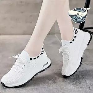 편안한 니트 운동화 발목 지지 키높이 러닝화 여성워킹화 어글리슈즈 여성운동화