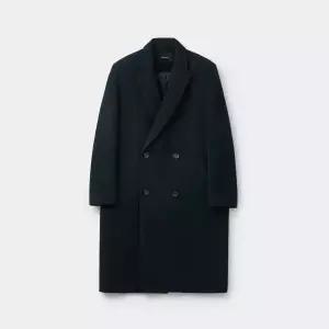 [롯데백화점]커스텀멜로우 네이비 하프 더블 브레스티드 코트 CWCAW25711NYD