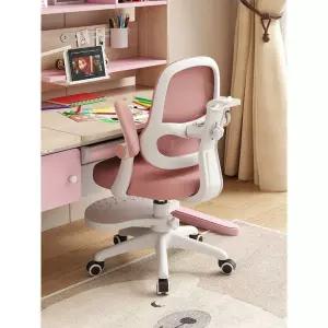 컴퓨터책상 사무용의자 학생 서재 책상 공부 핑크 바닥매트