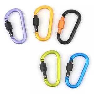 컬러 잠금 비너 1P 연결고리 카라비너 텐트 클립 야외