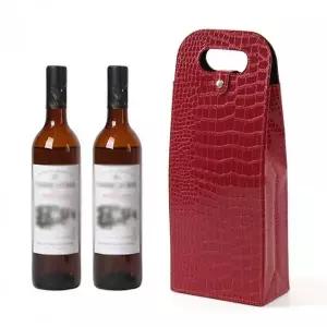 가죽 와인캐리어 2구 와인백 크로커레드