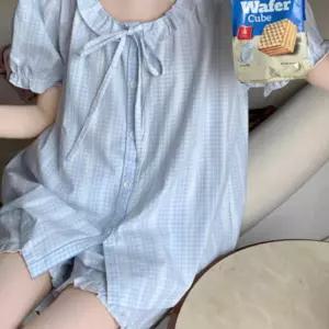 리본 장식 반팔 파자마 주니어 아동용 정장 바지 tYk9+6MRo