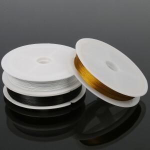 0.30.350.380.45mm 저항력이 강한 라인 스테인레스 스틸 와이어 호랑이 꼬리 구슬 보석  1 롤 50m 찾기