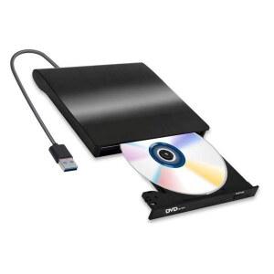 노트북용 외장 CD/DVD 드라이브, USB 3.0 휴대용 DVD CD+ /-RW 드라이브 슬림 /CD ROM 리라이터 버너 라이터, 고속 데이터 전송 프로 데스크탑