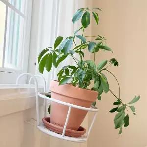 [콩심팥심]철제 걸이식 원형 베란다 화분 받침대 거치대 2색상