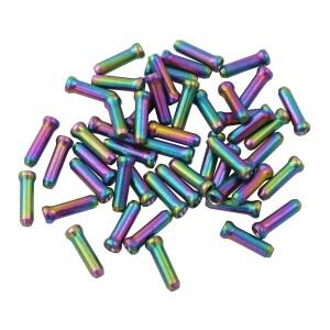 자전거 내부 와이어 케이블 엔드 캡, 브레이크 및 기어 페룰 크림프, 레인보우 알루미늄 합금 액세서리, 20