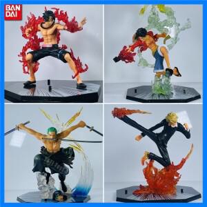 원피스 파이어 피싱 애니메이션 피규어 루피 에이스 상디 배틀 모델 인형 PVC 사보 액션 입상 조로 고스트