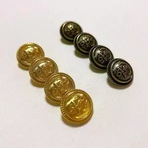 교복 코트 정장 단추 빈티지 20mm 금장 부자재 4p