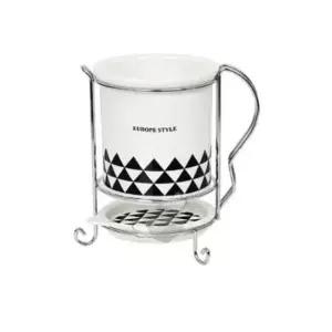 물받침 대 수저통 도자기 수저보관용기 북유럽 수저커트러리 수저보관통 수저보관용기